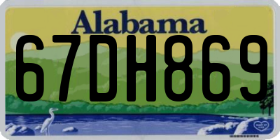 AL license plate 67DH869