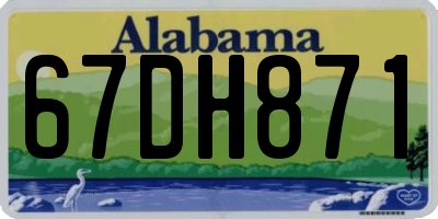 AL license plate 67DH871