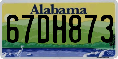 AL license plate 67DH873