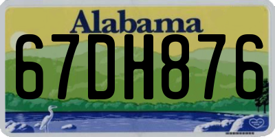 AL license plate 67DH876