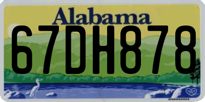 AL license plate 67DH878