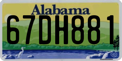 AL license plate 67DH881