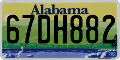 AL license plate 67DH882
