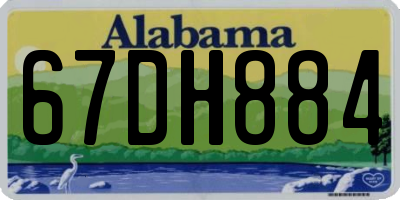 AL license plate 67DH884