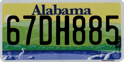 AL license plate 67DH885