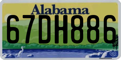 AL license plate 67DH886