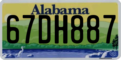 AL license plate 67DH887