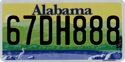 AL license plate 67DH888