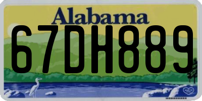 AL license plate 67DH889
