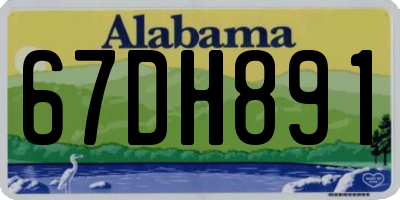 AL license plate 67DH891