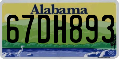 AL license plate 67DH893