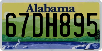 AL license plate 67DH895