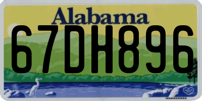 AL license plate 67DH896