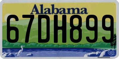 AL license plate 67DH899