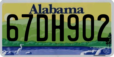 AL license plate 67DH902