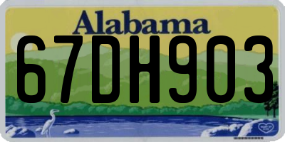 AL license plate 67DH903