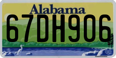 AL license plate 67DH906