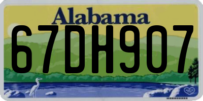 AL license plate 67DH907