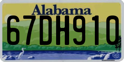 AL license plate 67DH910