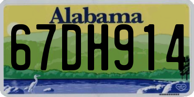 AL license plate 67DH914