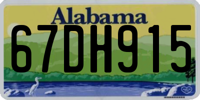 AL license plate 67DH915