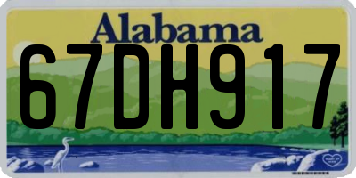 AL license plate 67DH917