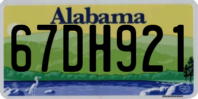 AL license plate 67DH921