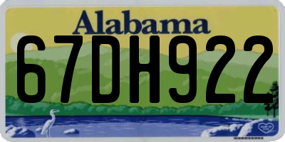AL license plate 67DH922