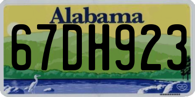 AL license plate 67DH923