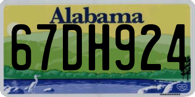 AL license plate 67DH924