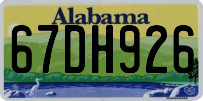 AL license plate 67DH926