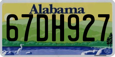 AL license plate 67DH927