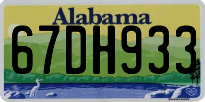 AL license plate 67DH933