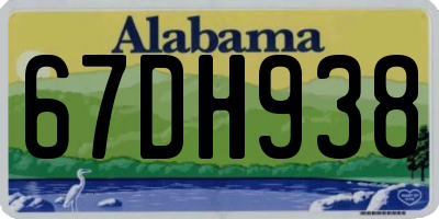 AL license plate 67DH938