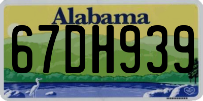 AL license plate 67DH939