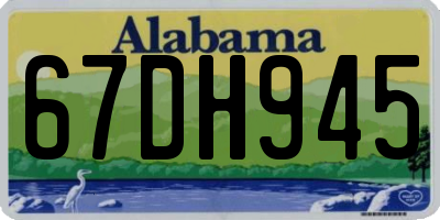 AL license plate 67DH945