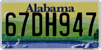 AL license plate 67DH947