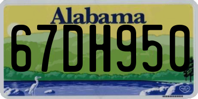 AL license plate 67DH950