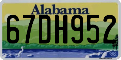 AL license plate 67DH952