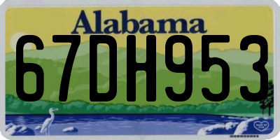 AL license plate 67DH953