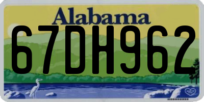 AL license plate 67DH962