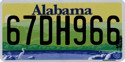 AL license plate 67DH966