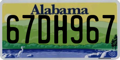 AL license plate 67DH967