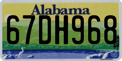 AL license plate 67DH968