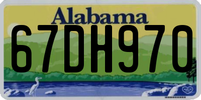AL license plate 67DH970