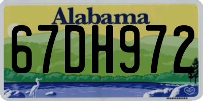 AL license plate 67DH972