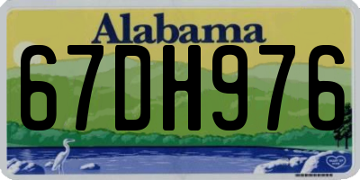 AL license plate 67DH976