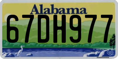 AL license plate 67DH977