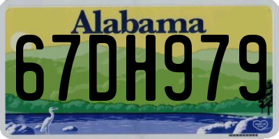 AL license plate 67DH979