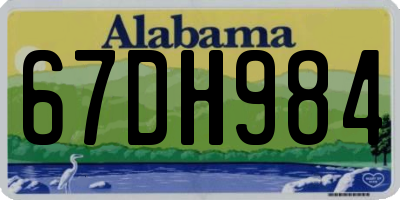 AL license plate 67DH984